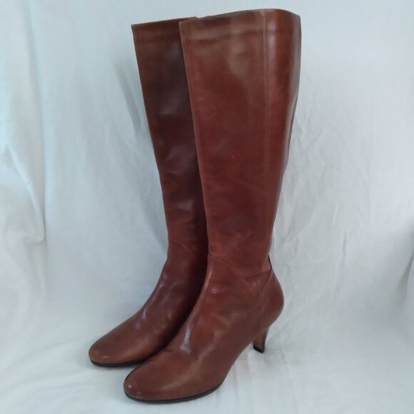 Cole Haan Brown Heeled Boots - Picture 2 of 12